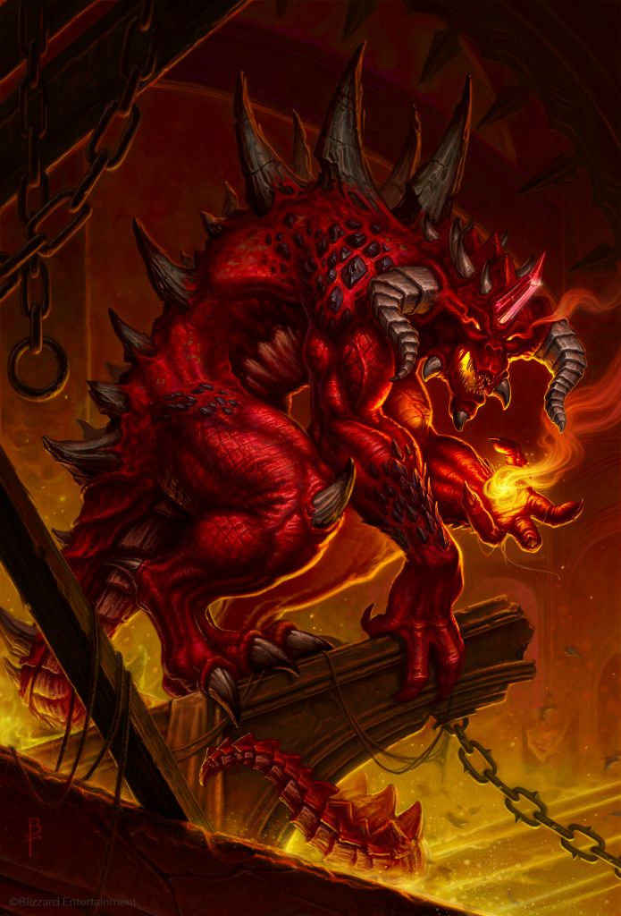 正义大天使&地狱火焰牛,暗黑风格天使和恶魔