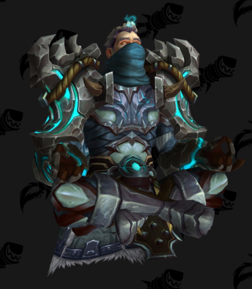 只爱幻化144人类武僧兽人板甲幻化蓝白色大拳师琉璃石头人石头质感的