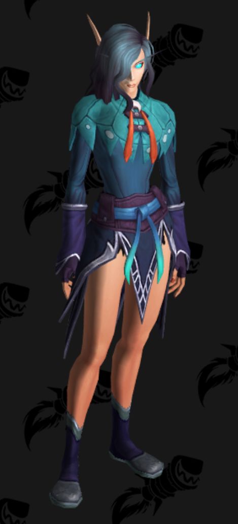 只爱幻化145女夜之子布甲男狐人皮甲女人类锁甲幻化法师短裙妖精卫士