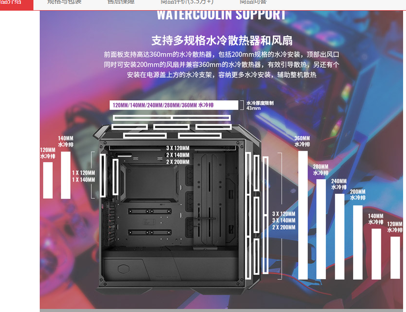 酷冷h500m机箱风道到底怎么装好装上360水冷