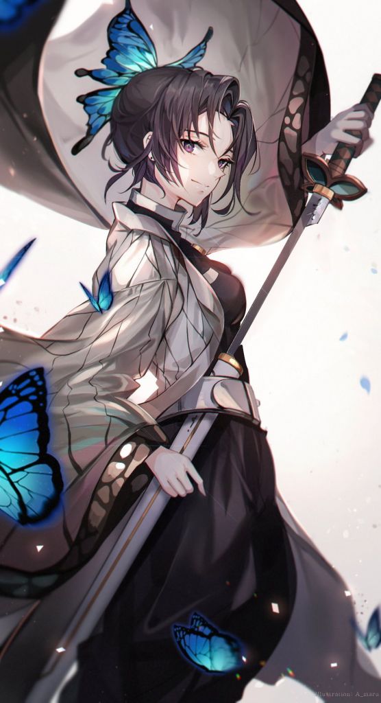 有没有类似蝴蝶忍这种持刀姿势的图