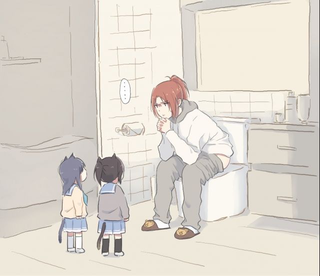 二次元国家地理 [搬运 lyy 京吹小剧场]伞喵和霙喵看夏纪坐马桶