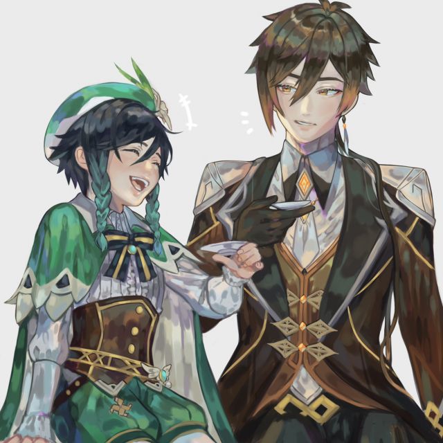 闲聊杂谈剧情最后一段给钟离和温迪拍了两张合照