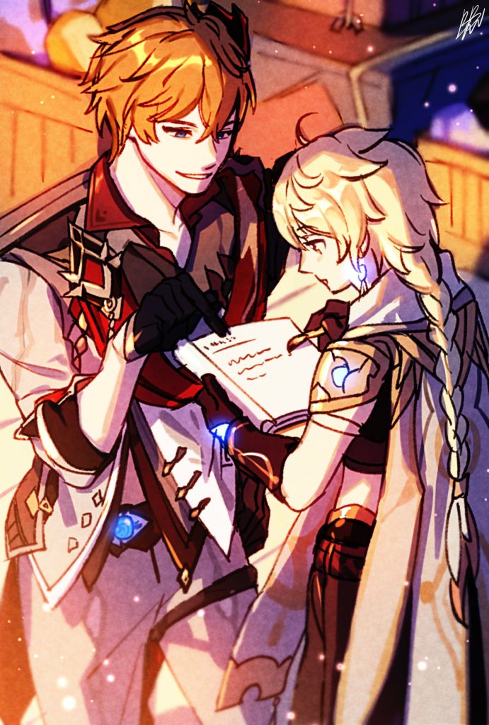 同人搬运组图内含稀缺角色愚人众公子钟离迪卢克一家空9