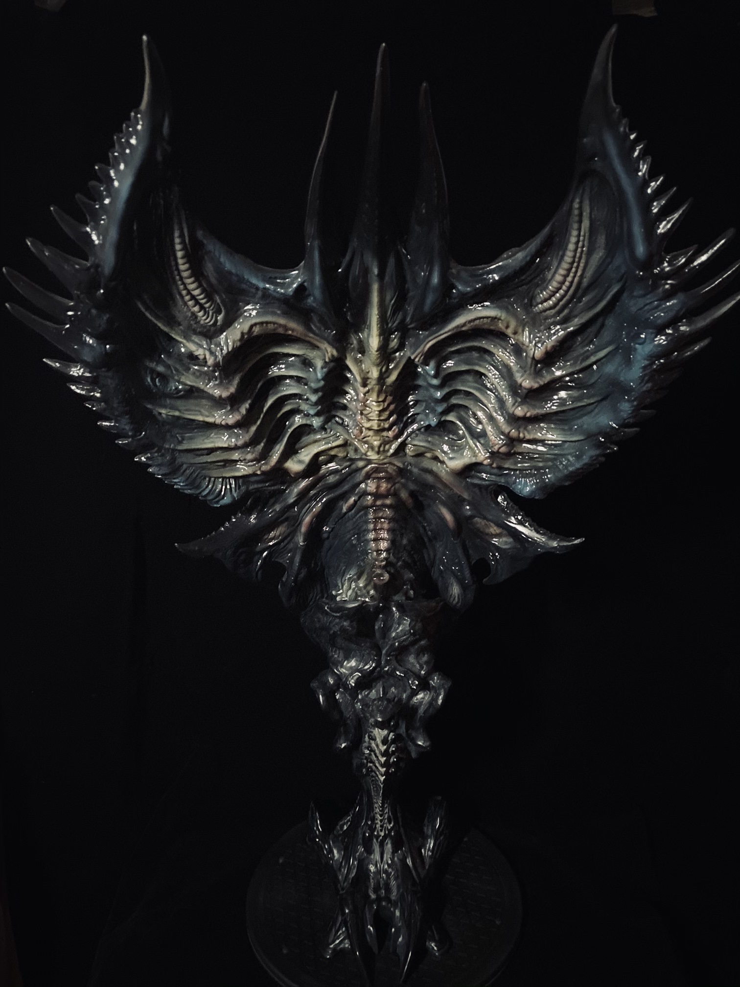 雕像开箱作业10sideshowlegendaryscale传奇系列异形女王胸像