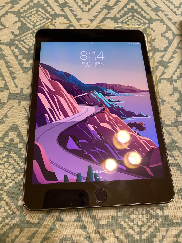 出ipadmini5256g灰色2019年9月苏宁自营购入99成新