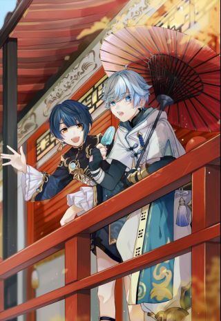 同人搬运打招呼的云秋二人组重云行秋9