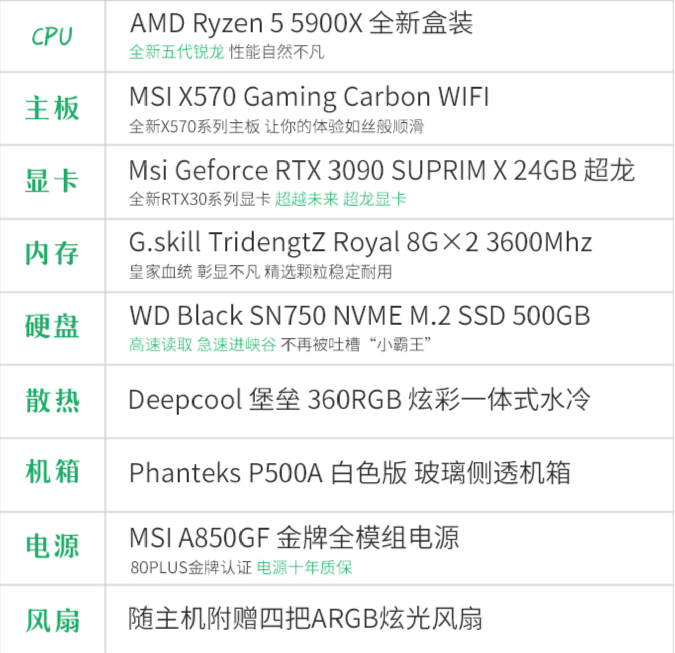 硬件求助求助啊看看这个这个5800x3090的配置有没有问题