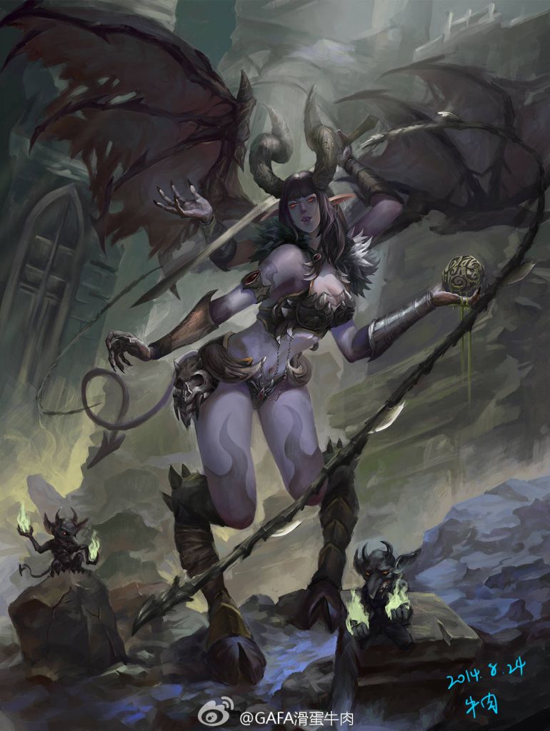 回归小白发一张六年前画的魅魔