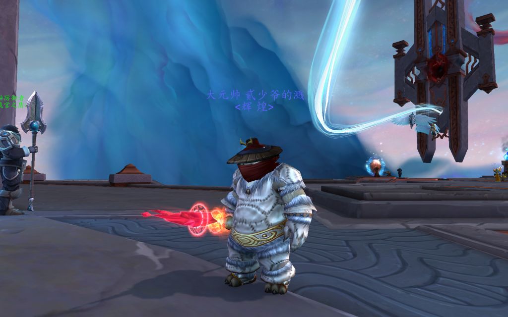 分享一个熊猫人武僧白胖子,武器正常都是用冰雹,不喜欢用法杖