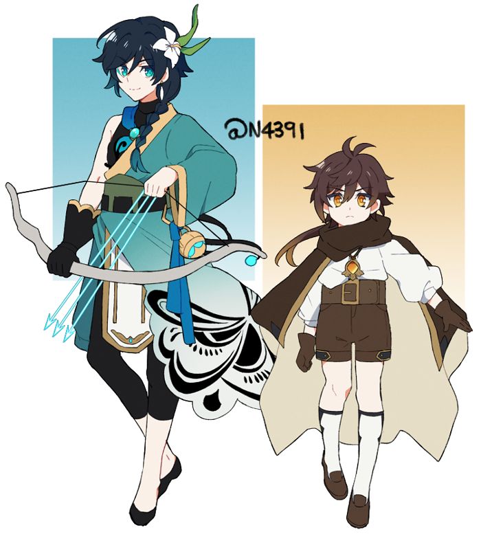 同人搬运当钟离变小了温迪变大了