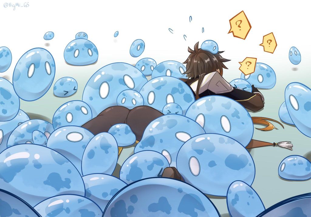 同人搬运被史莱姆淹没不知所措的钟离先生