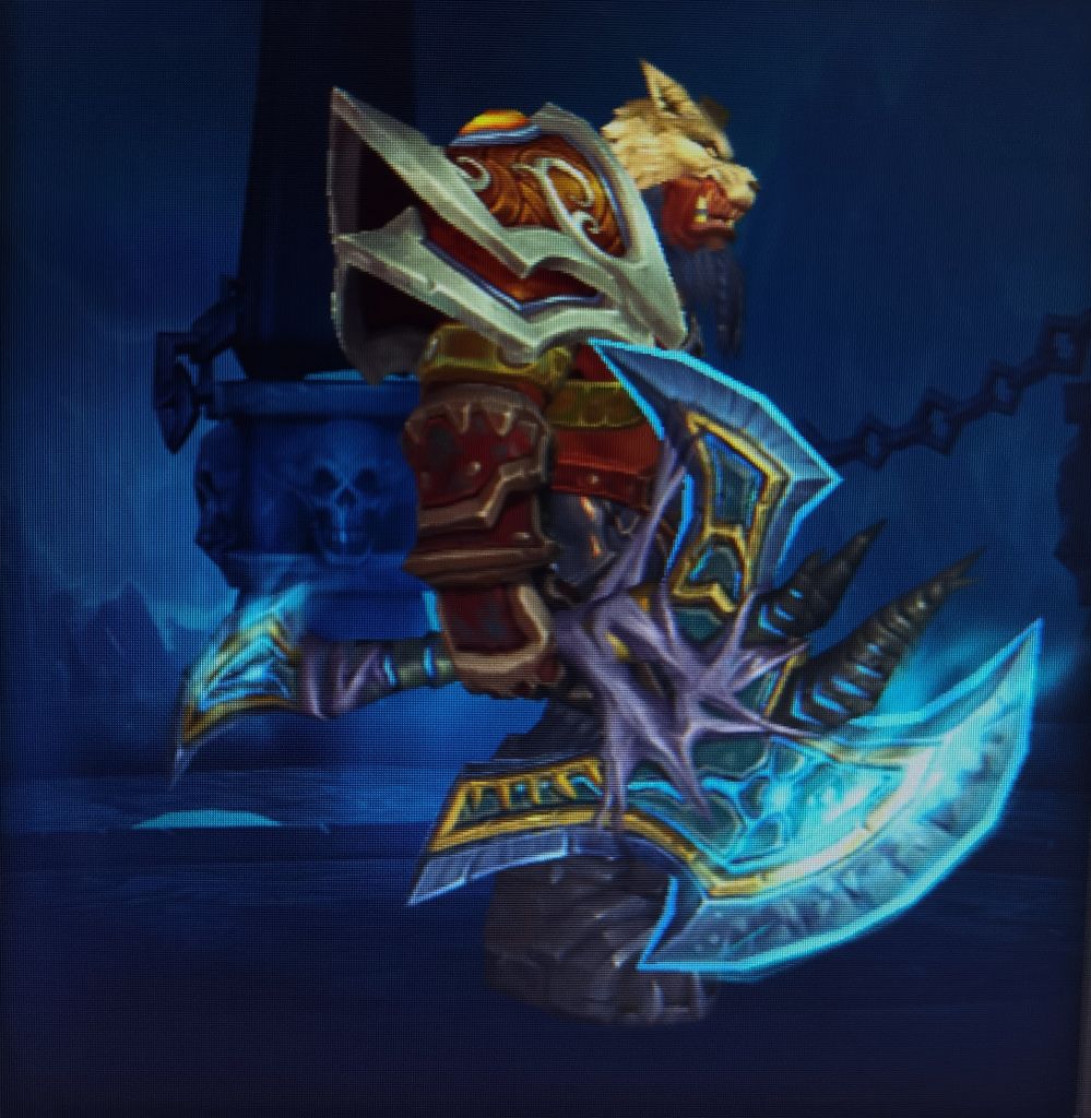 玛格汉兽人獠牙肩膀搭配什么斧头比较帅气?