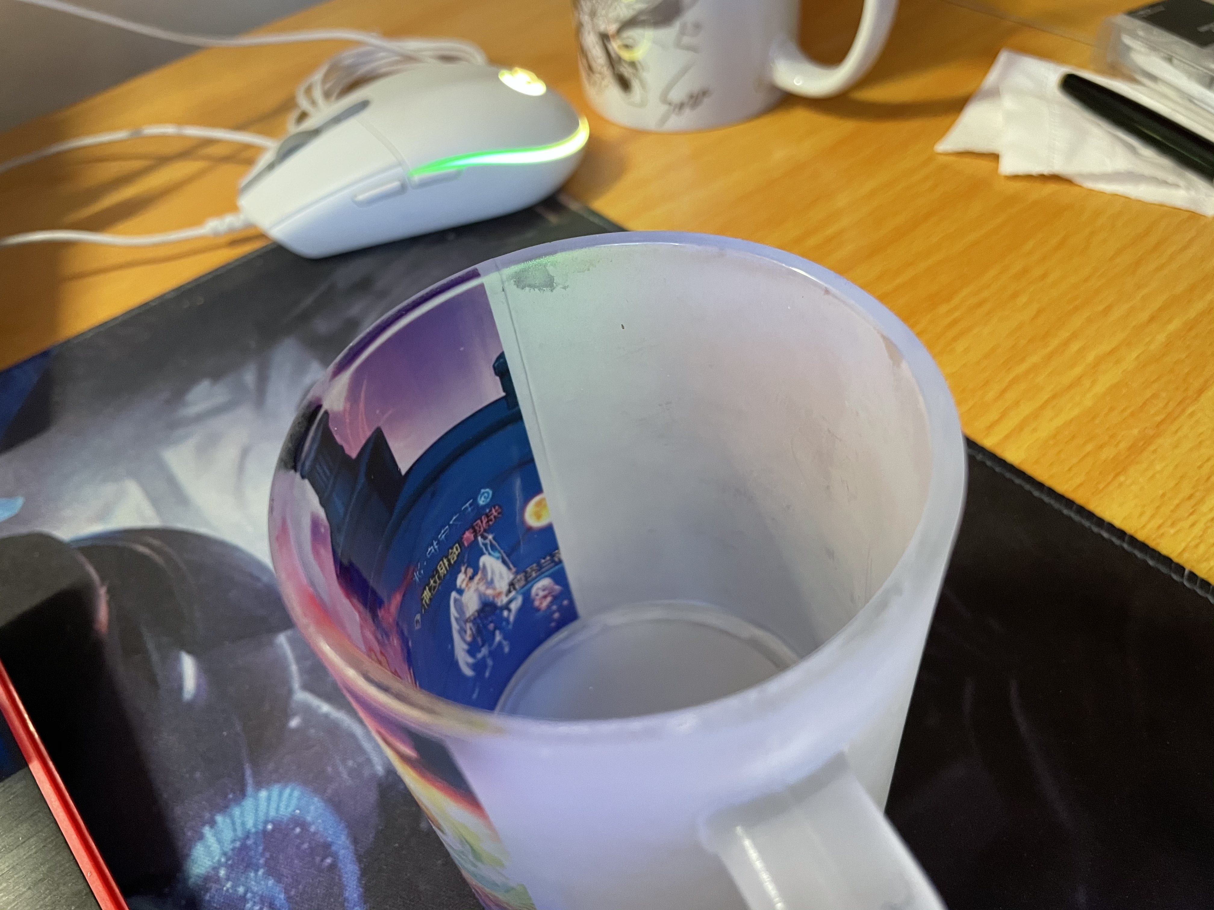 联动去年印鸽马克杯 给大家安利一下透明磨砂杯子