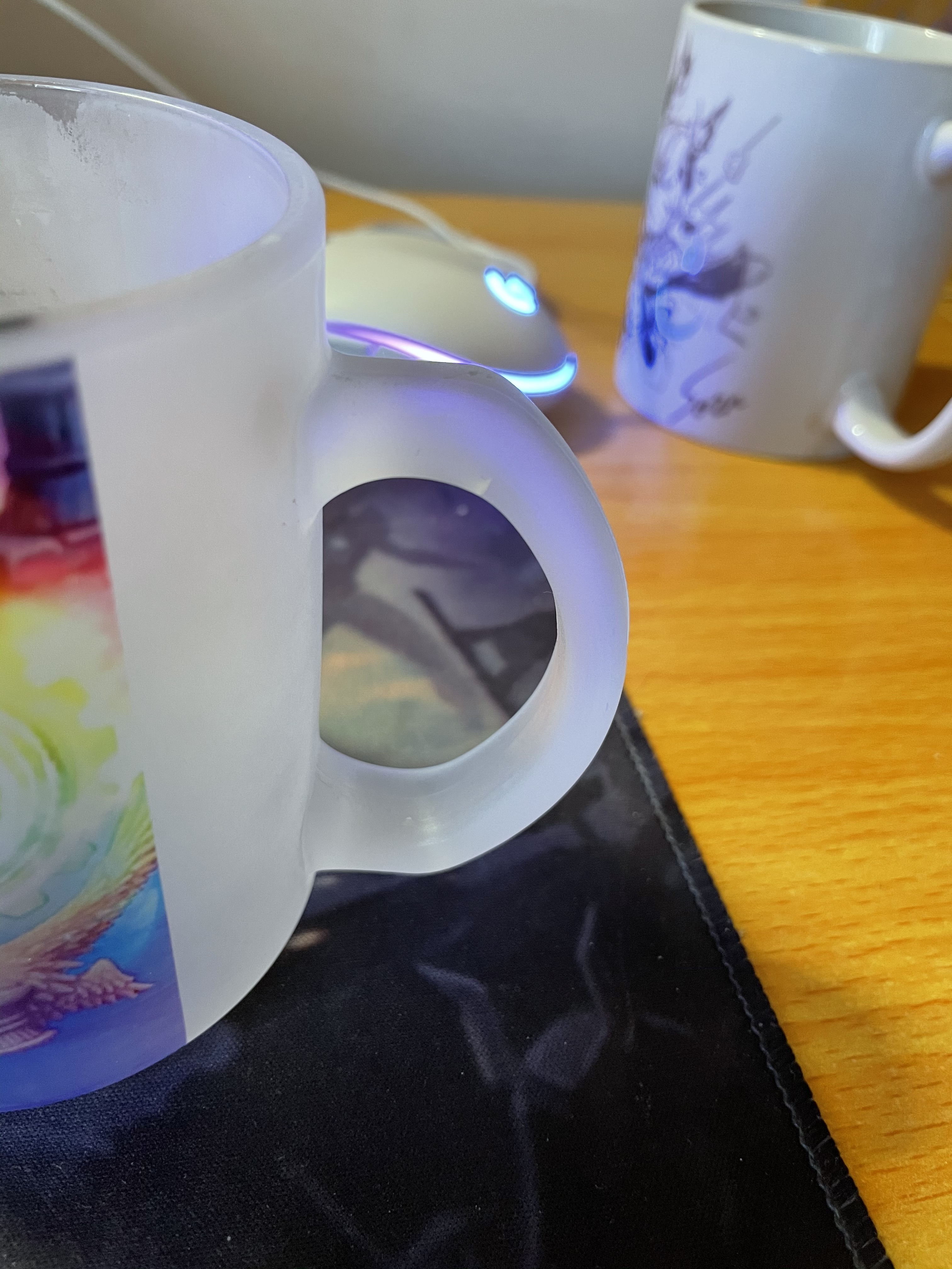 联动去年印鸽马克杯 给大家安利一下透明磨砂杯子