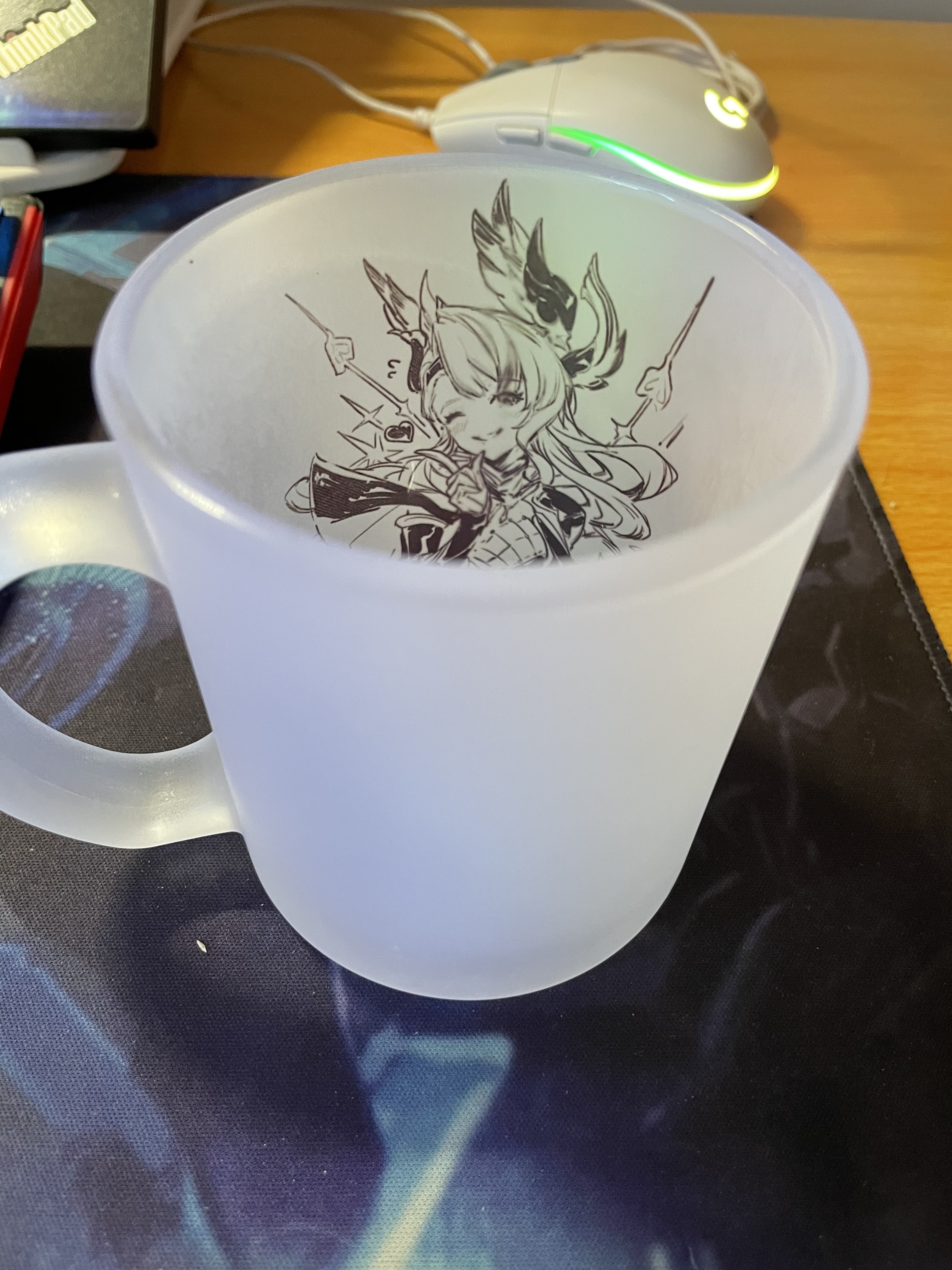 联动去年印鸽马克杯 给大家安利一下透明磨砂杯子