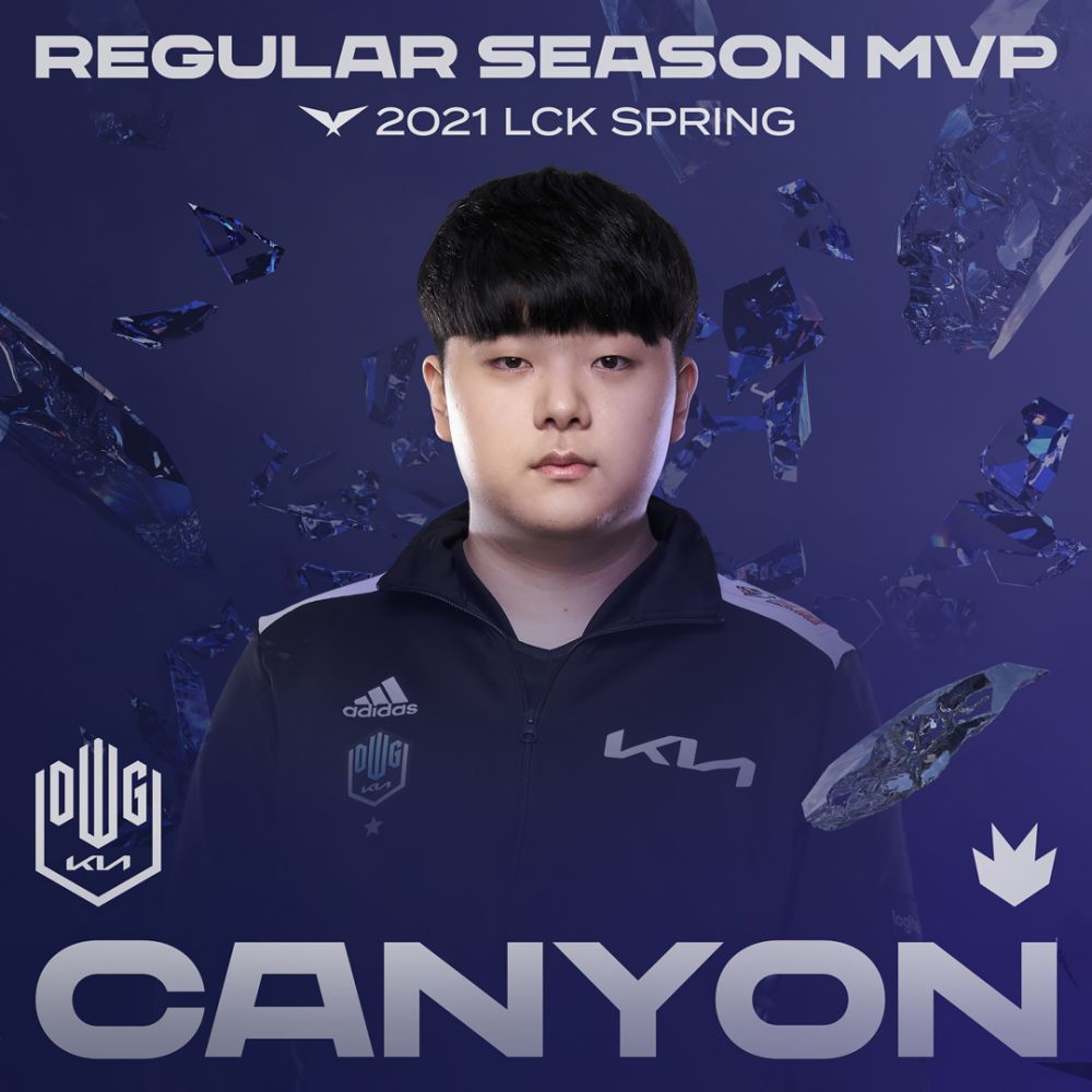 赛事资讯dkcanyon荣膺lck2021春季常规赛mvp