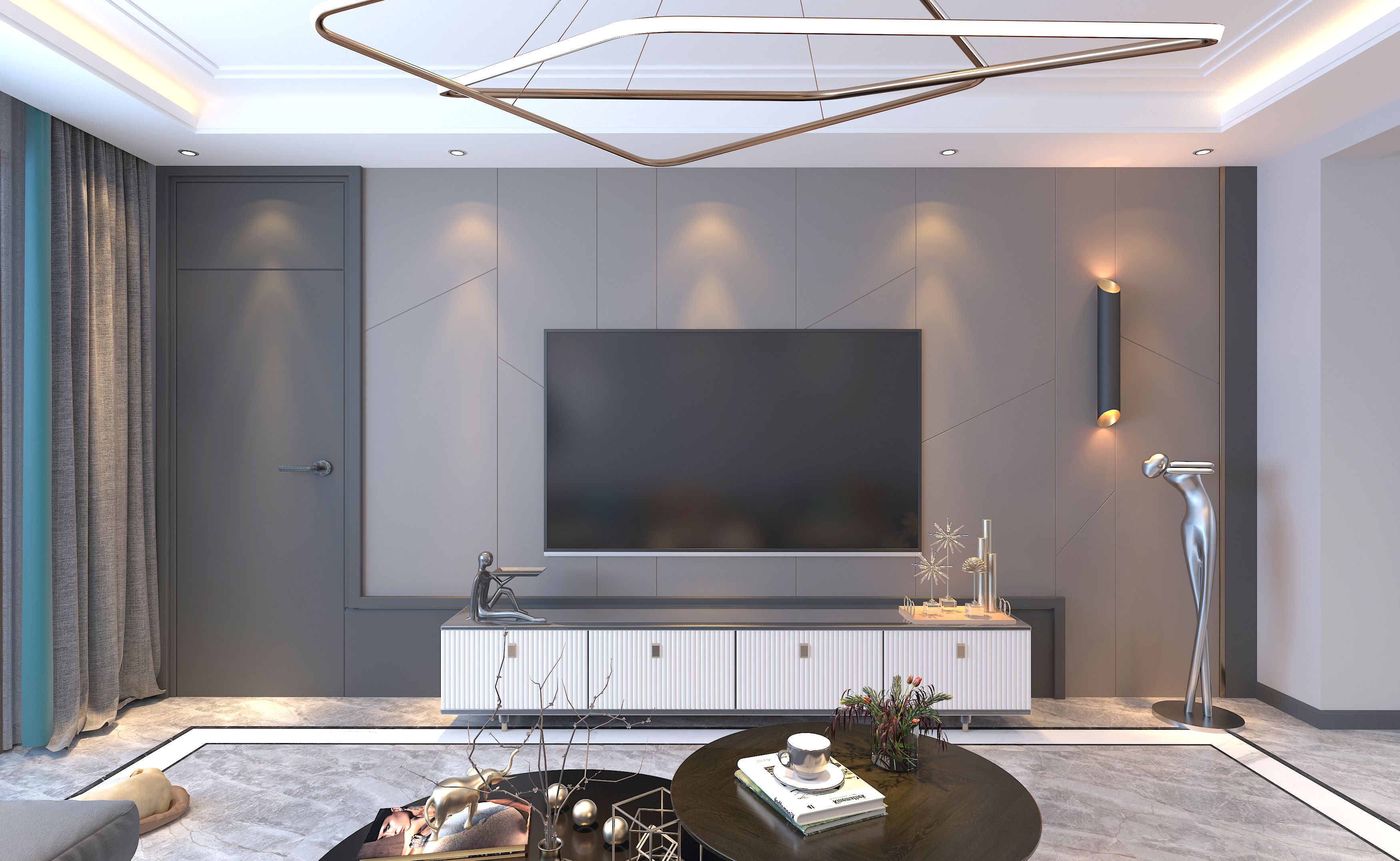 我家客厅效果图是这样的