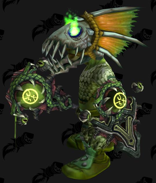 只爱幻化166女德莱尼法师男地精萨满幻化海潮法师绿鳞小鱼人海洋风格