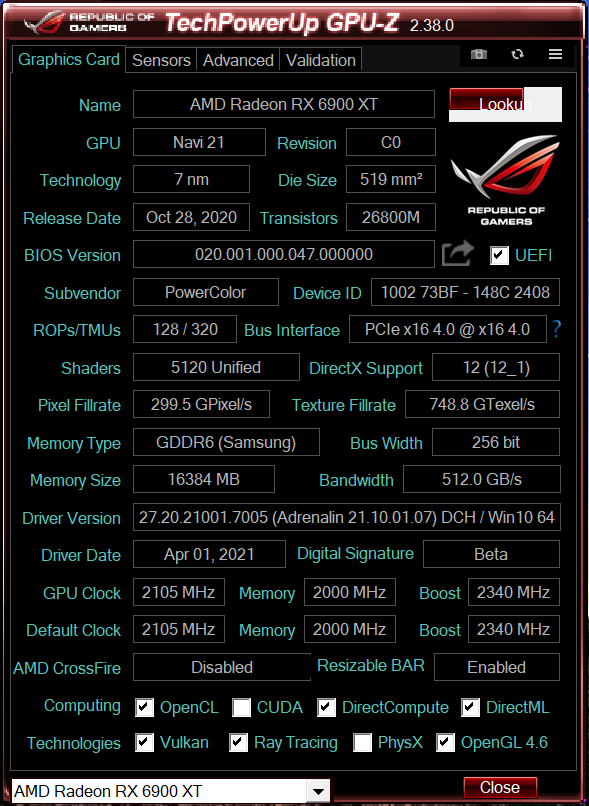 rog版的gpu-z到现在还没解决右上角这个lookup处的ui bug问题.
