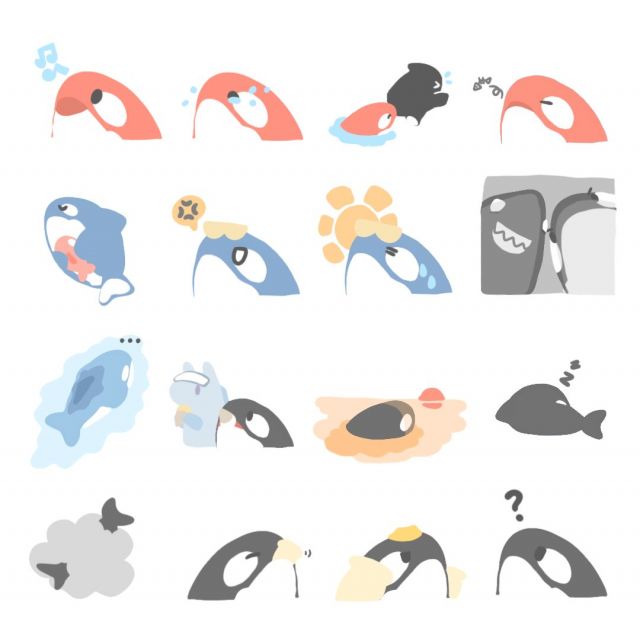 [儿童画时间]7《全是虎鲸》画了下角的表情包