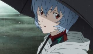 老哥们求张图 是终里的绫波丽打伞的图 应该是从原片里截出来的