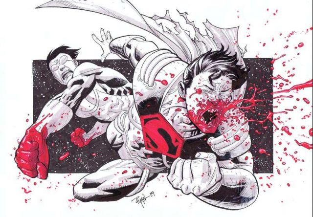 推特无敌少侠编剧画了马克原型和马克对打的恶搞图