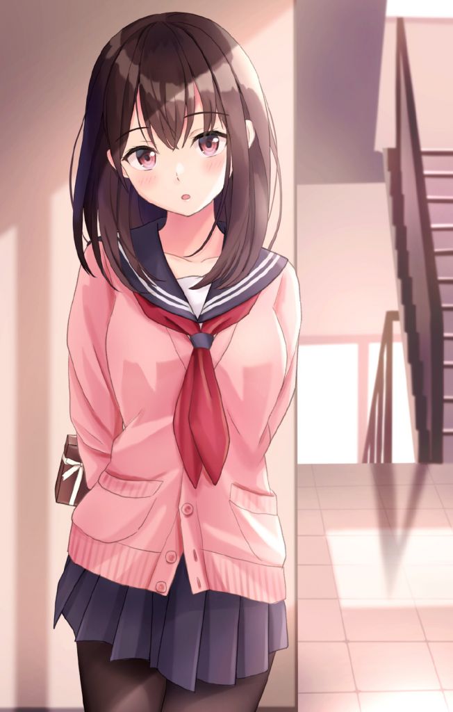 请问一下,还有没有这种美少女一脸娇羞送心意的图啊?