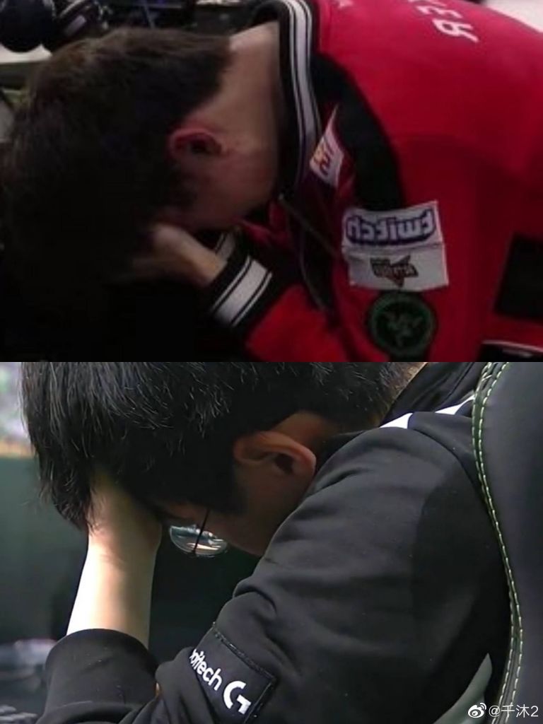 赛后讨论此时一个韩国小朋友看着showmaker掩面哭泣