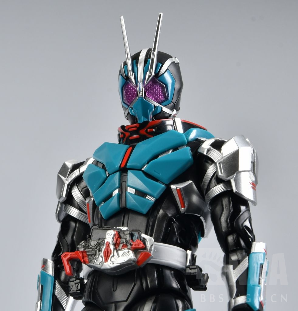 可动成品万代shf假面骑士一型落岩蝗虫形态