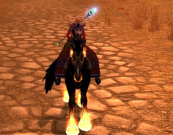 血精灵术士骑马