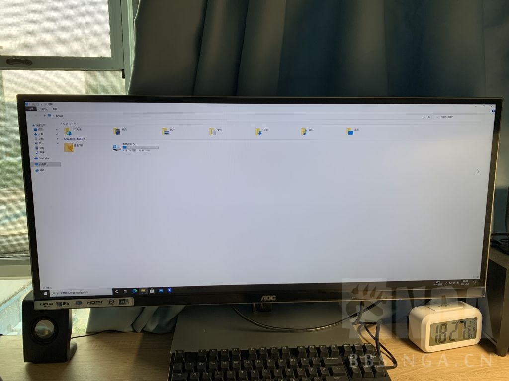 广州本地出显示器aocq3477fq34寸21925601080ips自提750刷新60