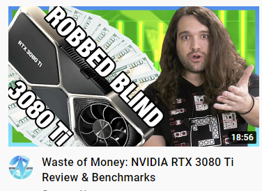 看了个老外的3080ti评测整活搞笑的一逼哈哈哈