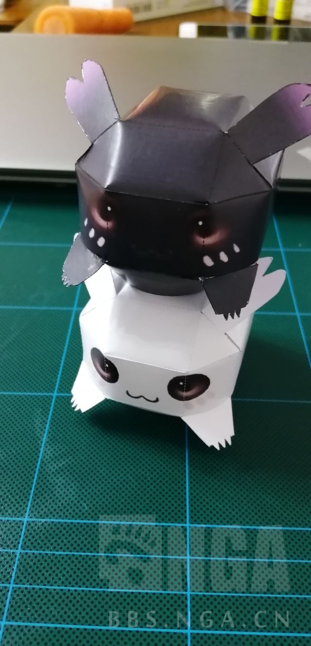 白老师和小龙的简单版纸模两张a4纸打印超级简单原创纸模转发请注明