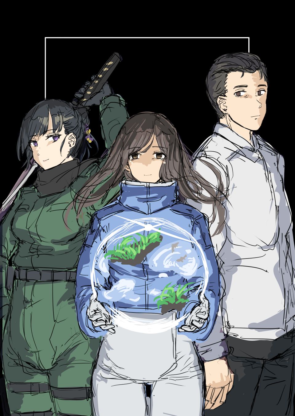 日本画师画的三体同人