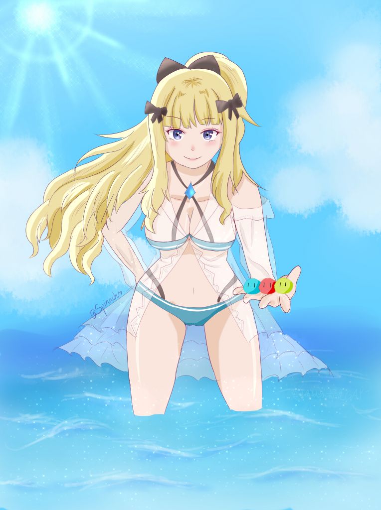 同人创作夏天到了当然要先摸只咲恋的泳装