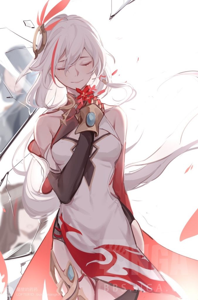 我又又睡不着,有粉白色头发符华,炽翎,的图来安慰我一下吗