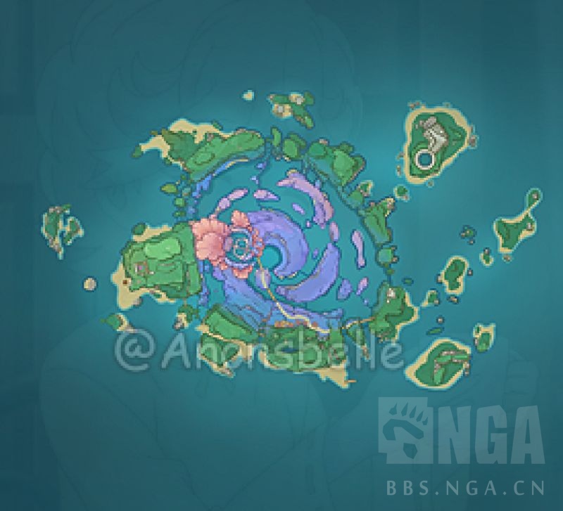 幽夜净土海只岛清籁岛的地图来自推特内鬼