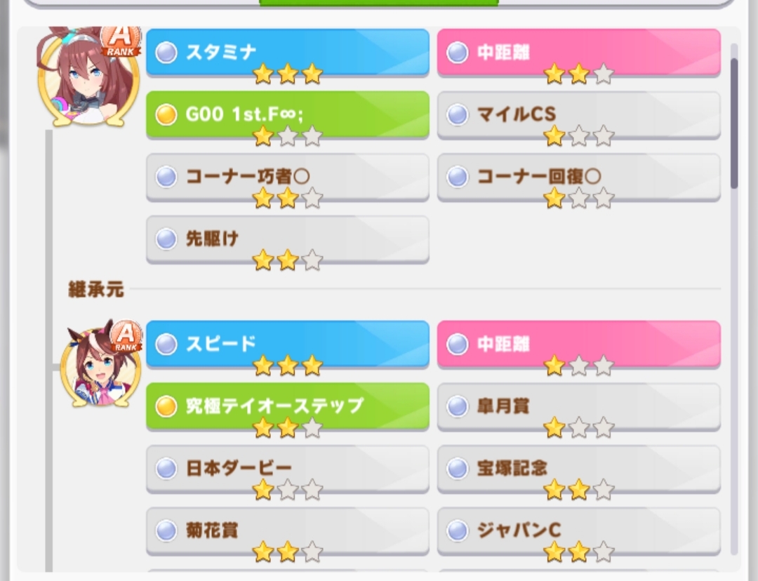 [种马/ssr卡分享]6耐3速 3ura 美浦波旁 3中2长