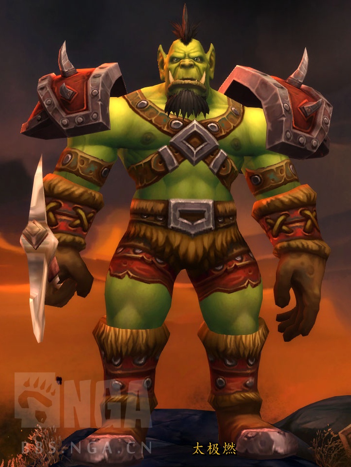兽人步兵的单肩和双肩造型哪个更正式顺便自己发个wow的直背步兵图