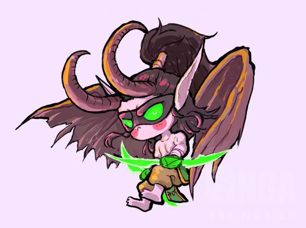 同人作品q版伊利丹怒风