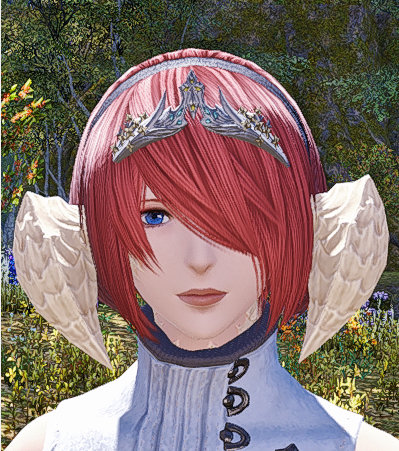 [发型氵]随手拍了一下龙娘3号脸用2b发型的效果图.(有正侧面)