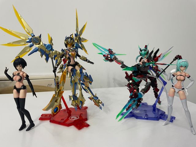 御模道青龙机娘与朱雀机娘的改色.