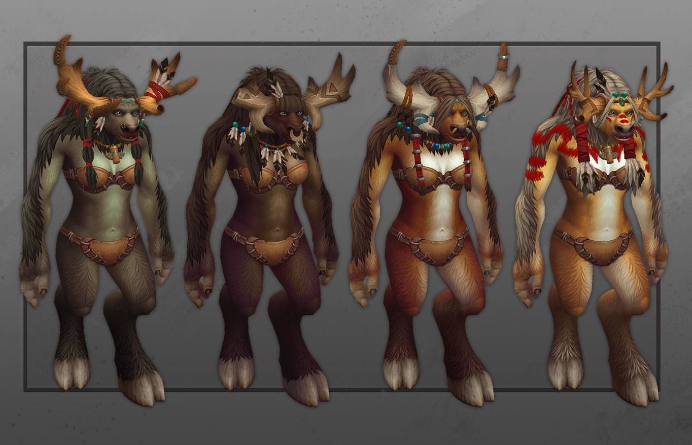 蓝帖915中确认了更多的至高岭牛头人定制选项