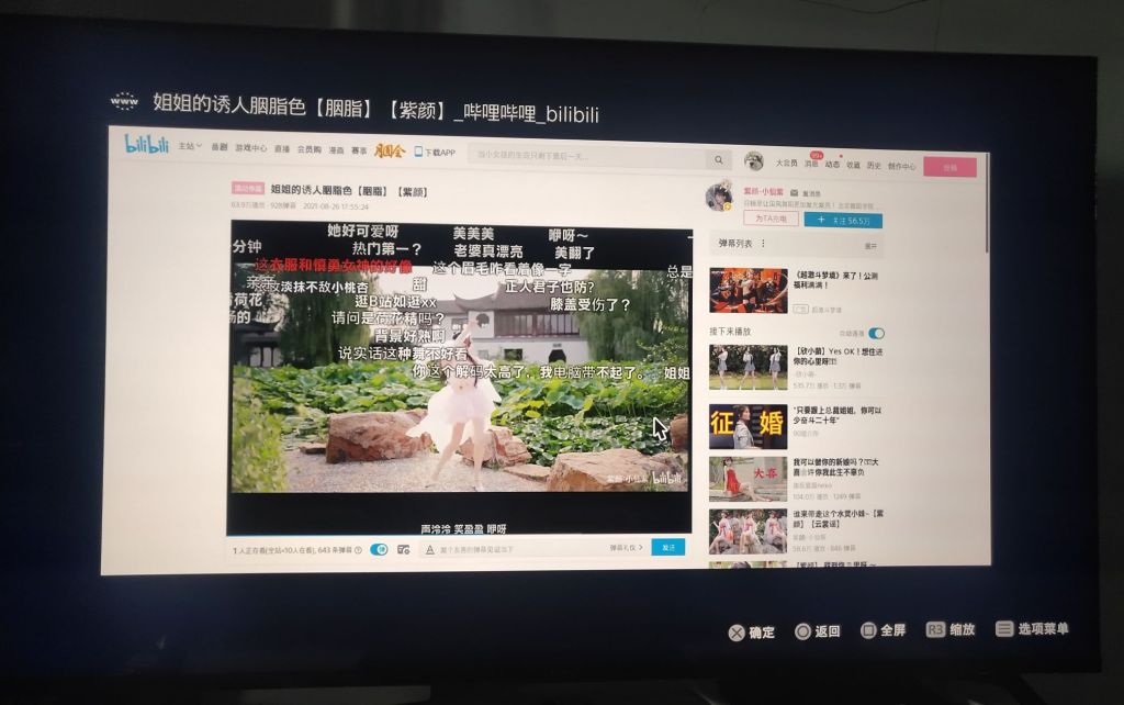 成功在ps5上观看b站