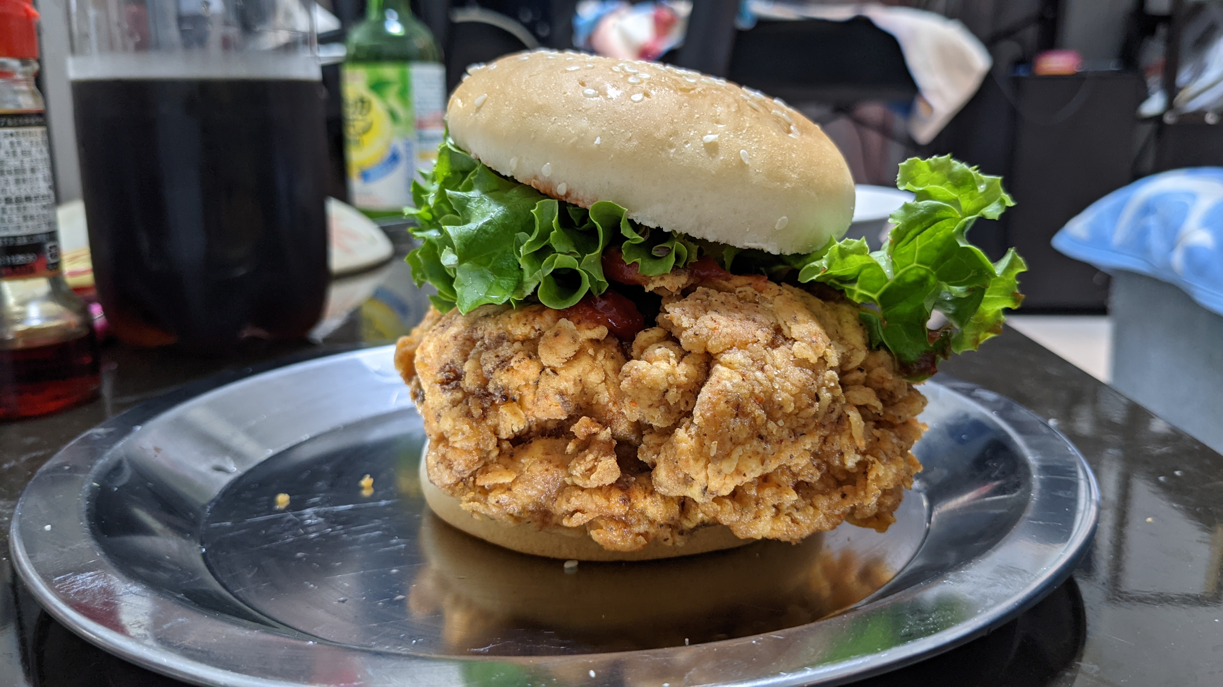 做了一堆汉堡肉,做汉堡很成功.