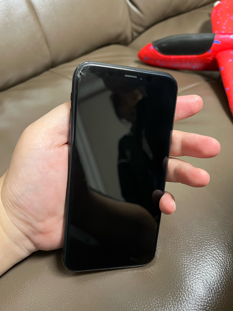 iphonexr128g黑色国行成色差屏幕碎