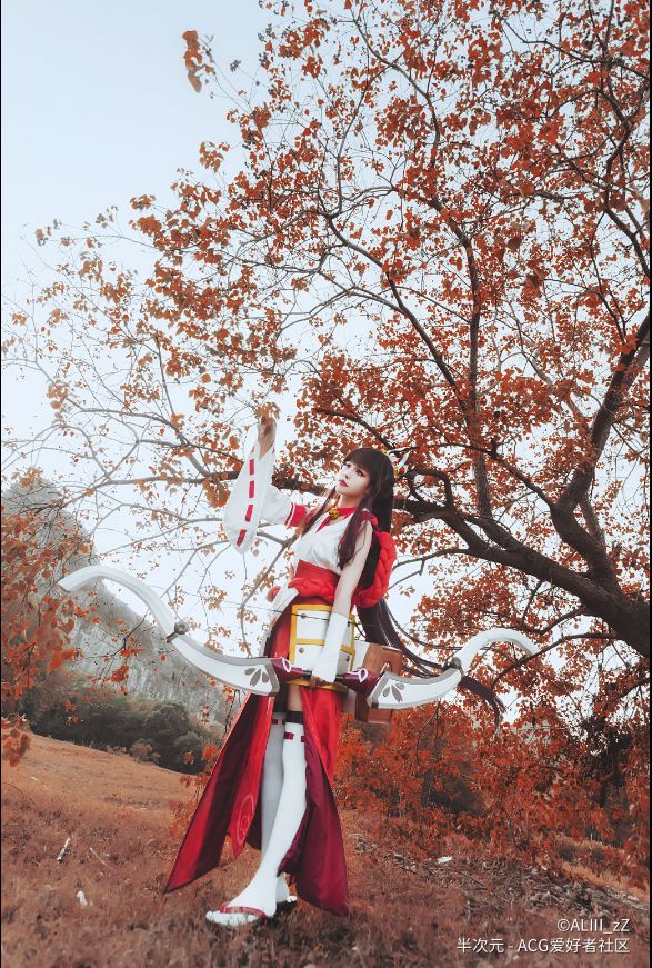 [搬运][cosplay]王者荣耀伽罗 花见巫女