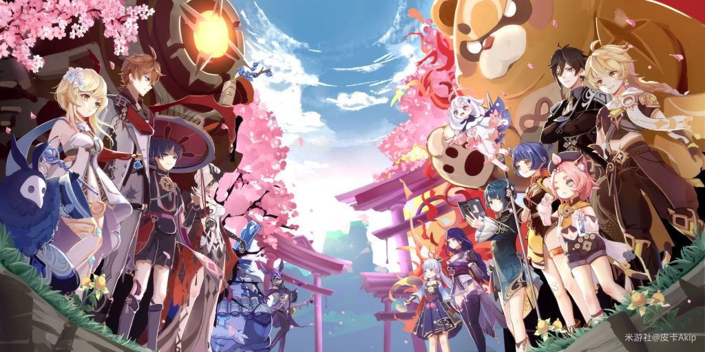 同人搬运米游社原神一周年活动作品随机选了一些