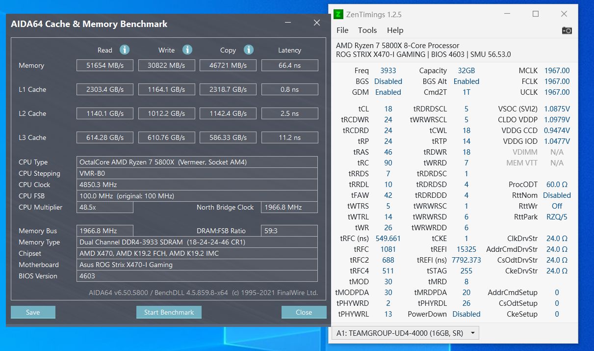 5800xaida64内存跑分正常吗